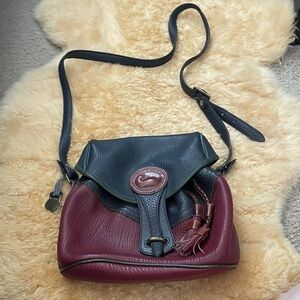 Dooney & Bourke three-tone leather shoulder bag